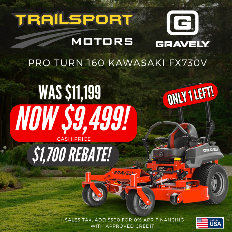 Gravely Pro Turn 160 Kawasaki FX730V 23hp *$1,700 Rebate!