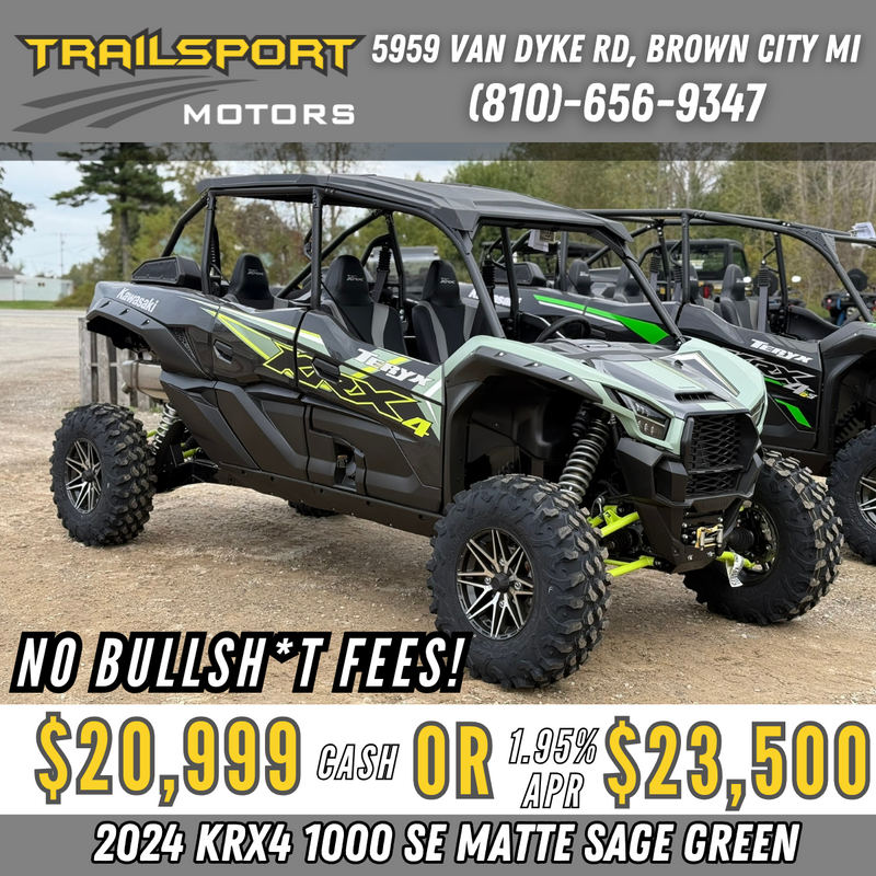 2024 Kawasaki Teryx KRX4 1000 SE Pearl Matte Sage Green