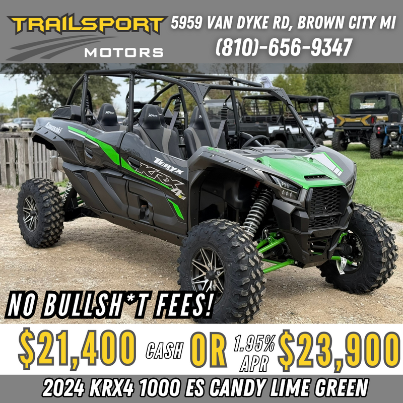 2024 Kawasaki Teryx KRX4 1000 eS Candy Lime Green