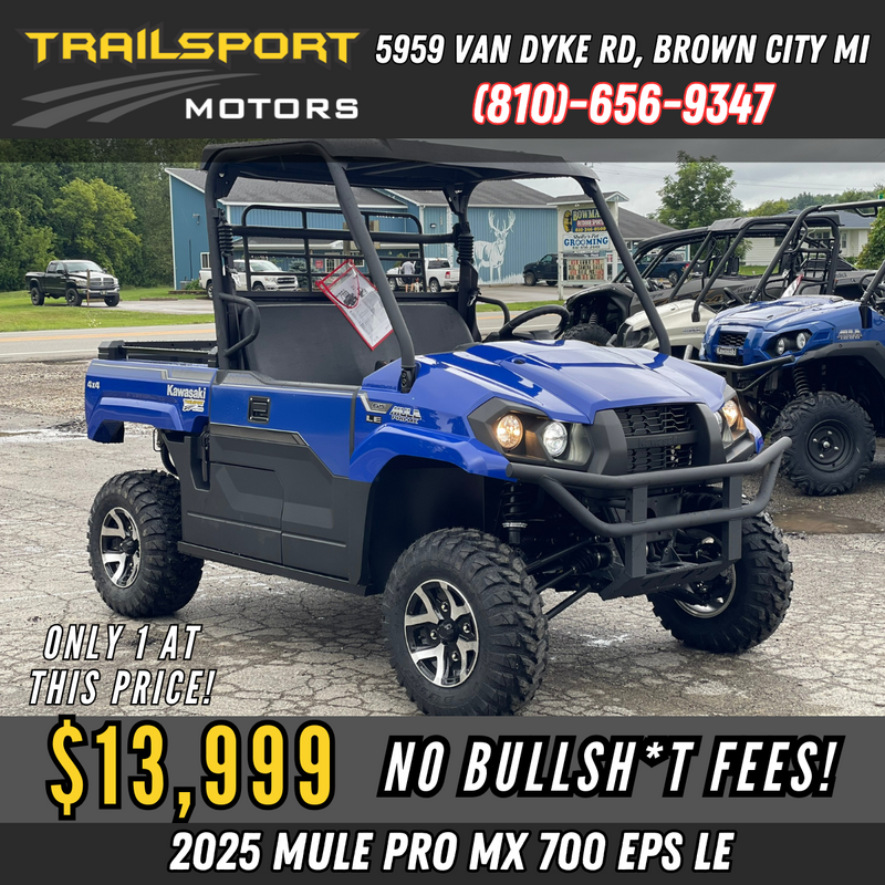 2025 Kawasaki MULE Pro-MX EPS LE 700 Deep Blue