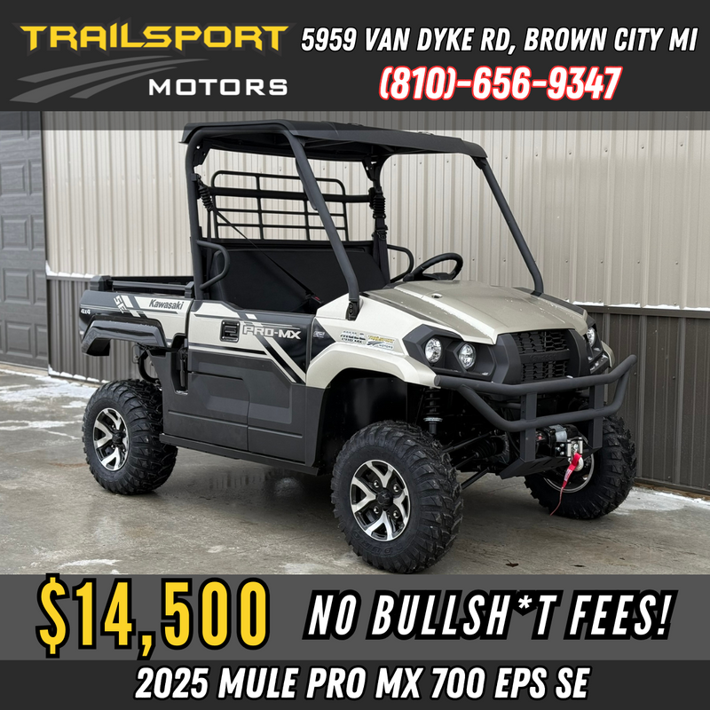 2025 Kawasaki MULE Pro-MX EPS SE 700 Gold