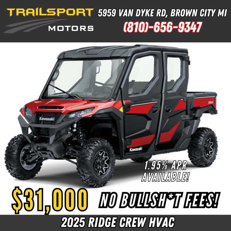 2025 Kawasaki Ridge® Crew HVAC 1000 | Candy Red