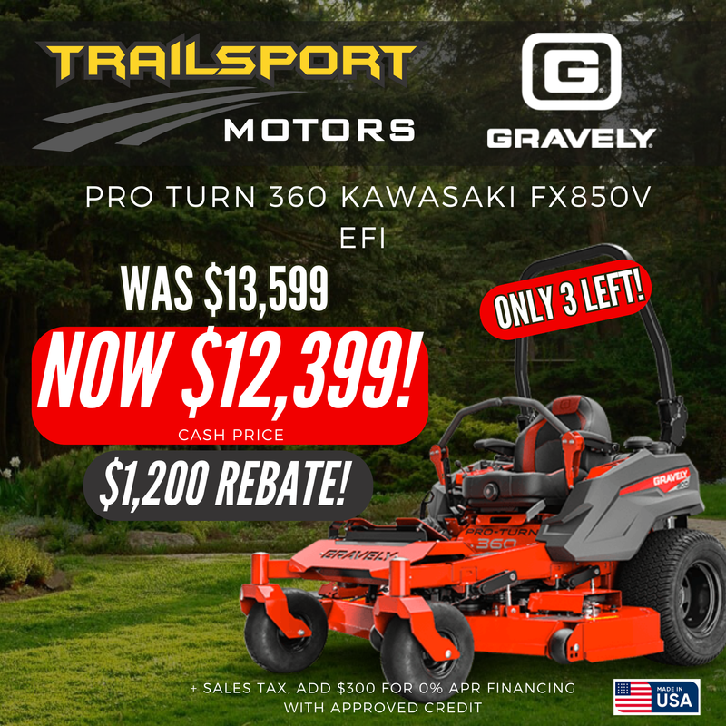 Gravely Pro Turn 360 Kawasaki FX850V 29.5hp EFI *$1,200 Rebate!*