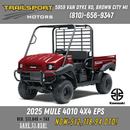 2025 Kawasaki MULE 4010 4x4 Dark Royal Red