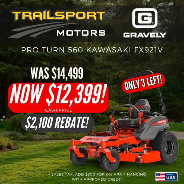 Gravely Pro Turn 560 Kawasaki FX921V 31hp *$2,100 Rebate!*