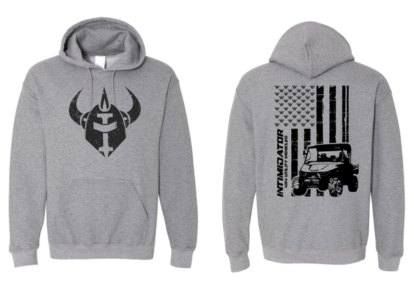 INTIMIDATOR GRAPHITE HEATHER HOODED SWEATSHIRT - Intimidator UTV Central