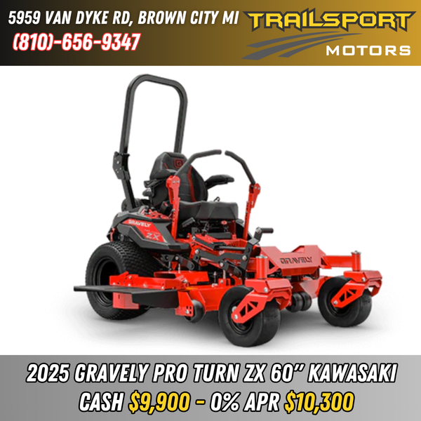 Gravely Pro Turn ZX 60 Kawasaki FX730V 23.5hp