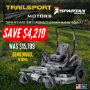 *DEMO MODEL* Spartan SRT XD 61" 35HP Kawasaki w/ FREE Suspension Forks