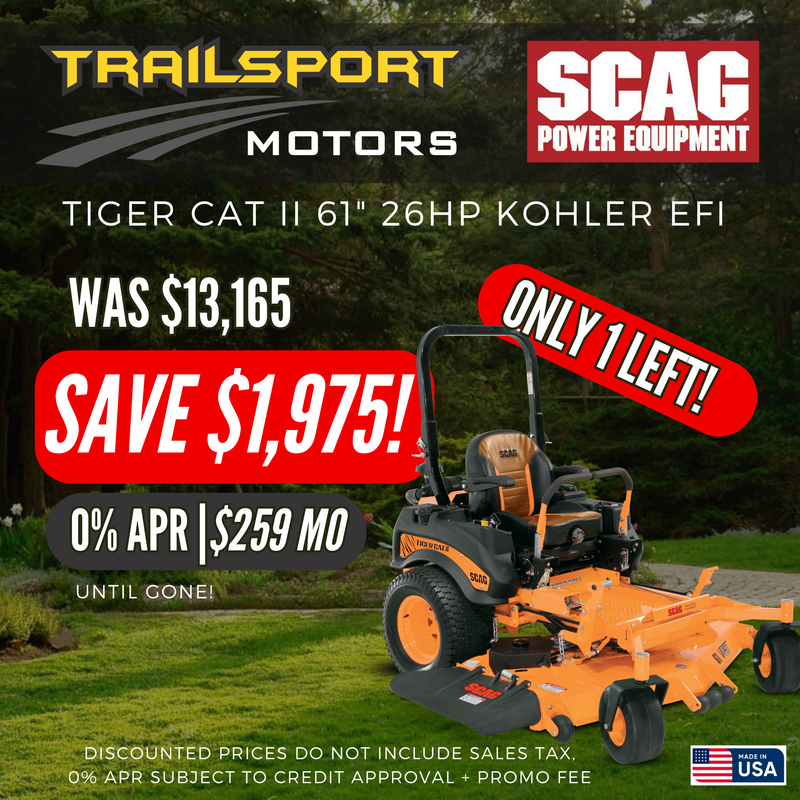 *CLEARANCE* | SCAG Tiger Cat II 61" 26hp Kohler Command Pro EFI