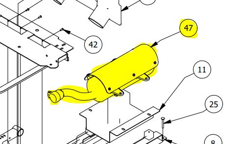 TGB 1000cc Muffler 911285 | L1009000085 - Intimidator UTV Central